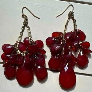 Red beaded earrings